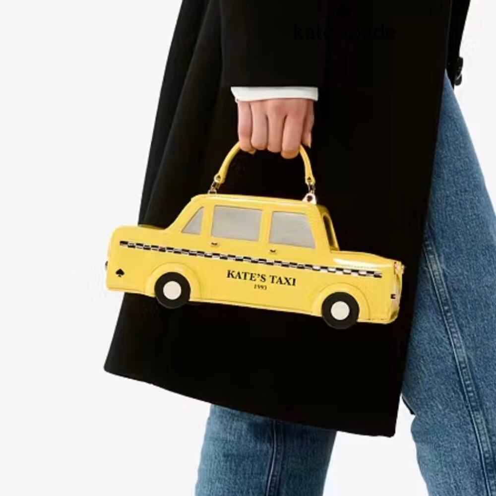 NWOT Kate Spade New York City NYC 3D Taxi Big Apple Crossbody Bag Yellow/Black